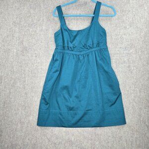 Tulle Womens Sleeveless Empire Waist Teal Dress Size L Adjustable Fit